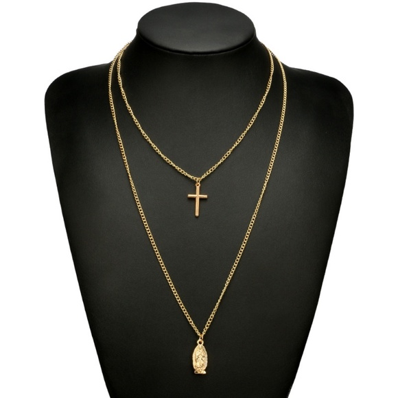 Europe Style//Cross Maria Layering Necklaces - Picture 8 of 8